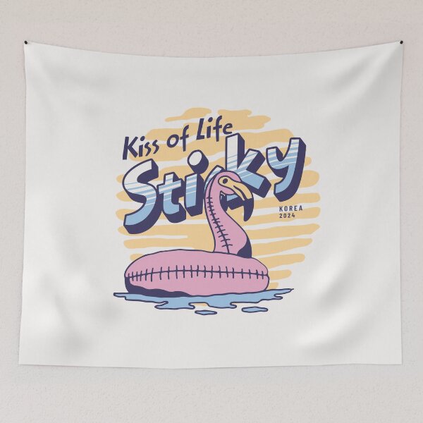 Item preview, Kiss of life kiof sticky kpop typography text Morcaworks designed and sold by Morcawork.