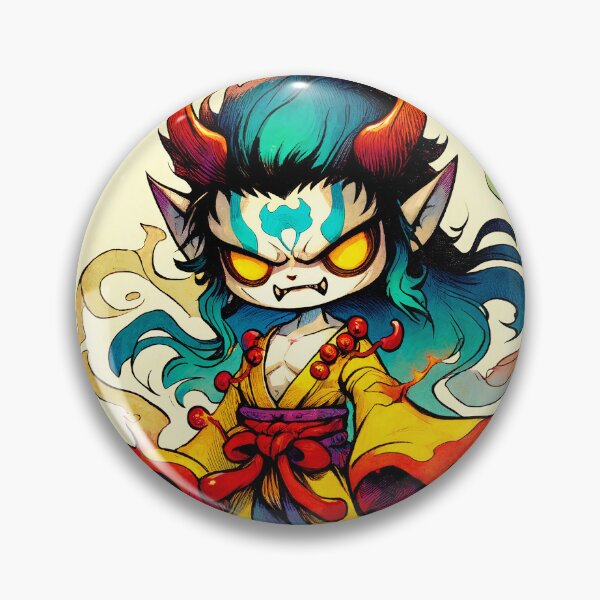 Item preview, Yasha - Cute Terrifying Face Yokai of the Hyakki Yagyo designed and sold by LUMINGSTUDIO.