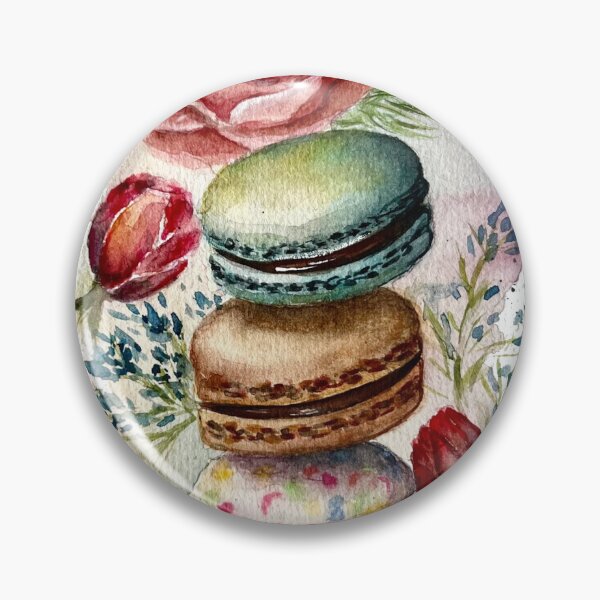 Artikelvorschau, Macarons Süßigkeiten Aquarell entworfen und verkauft von VikaArt.