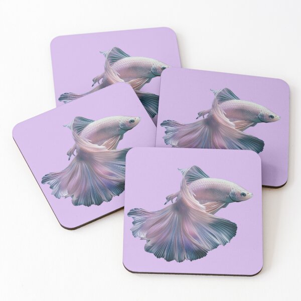 Item preview, Marine Grace | Elegant Betta Fish in Pastel Hues designed and sold by EyeArt Studio.