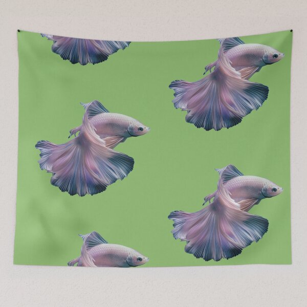 Item preview, Marine Grace | Elegant Betta Fish in Pastel Hues designed and sold by EyeArt Studio.