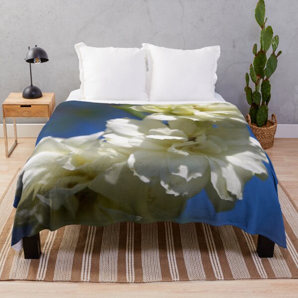 Item preview, Deutzia White Waterfall Blossom Against Blue Sky designed and sold by taiche.