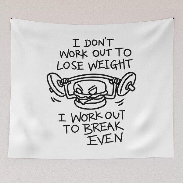 Item preview, Funny Weightlifting Burger Gym Workout - I Don't Work Out to Lose Weight I Work Out to Break Even designed and sold by Jieul.