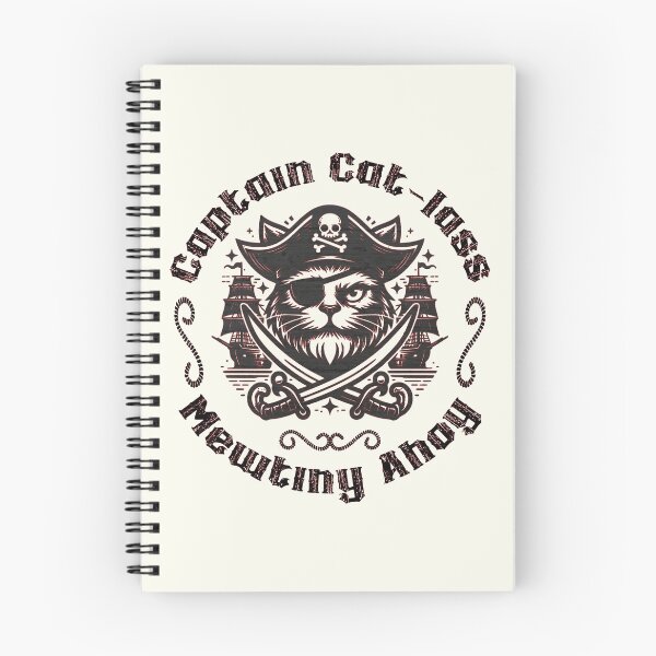 Item preview, Pirate Cat Captain Cat-lass Mutiny Ahoy Funny Quote designed and sold by PrintFanDesign.