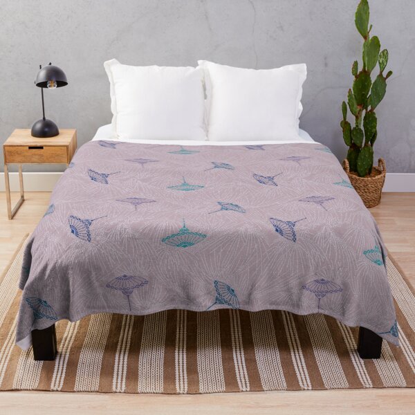 Item preview, Umbrellas in the Rain - Japanese seamless vintage kimono pattern designed and sold by Japan Design Prints.