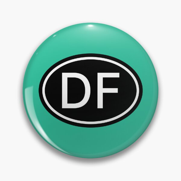 Item preview, DF Initials Monogram Oval White Letters designed and sold by Jeallan Designs.