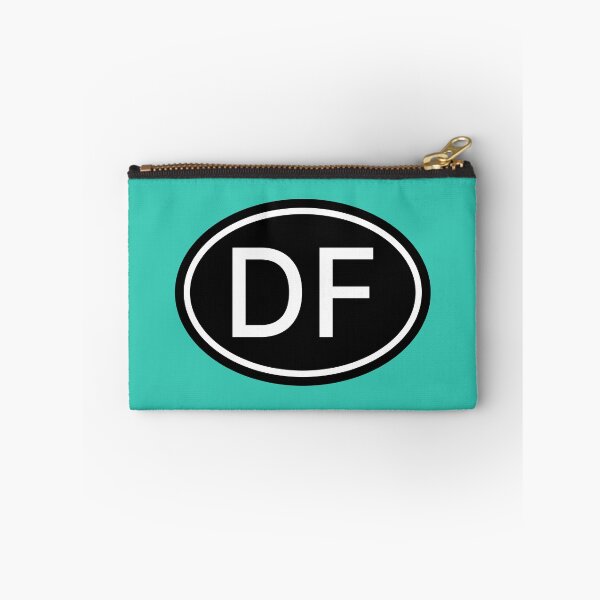 Item preview, DF Initials Monogram Oval White Letters designed and sold by Jeallan Designs.