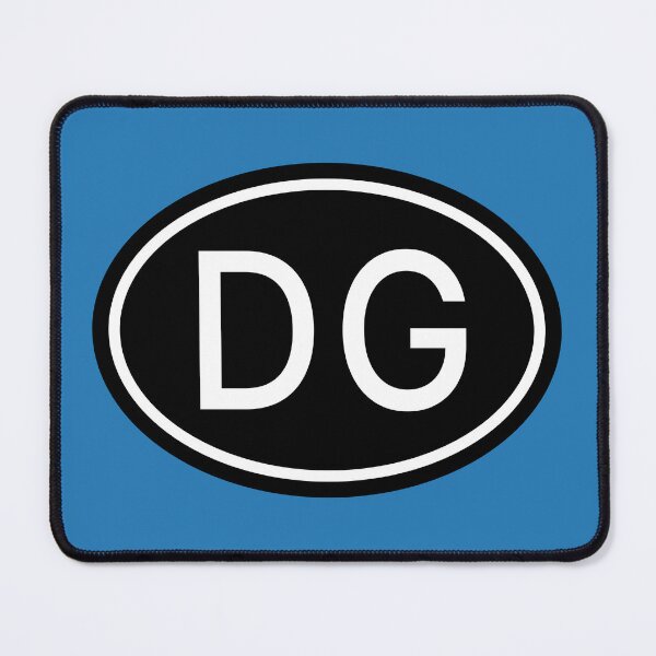 Item preview, DG Initials Monogram Oval White Letters designed and sold by Jeallan Designs.