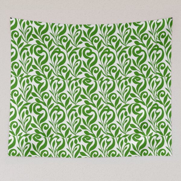 Item preview, Green Leafy Chain Botanical Pattern designed and sold by Liza36designs.