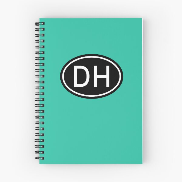 Item preview, DH Initials Monogram Oval White Letters designed and sold by Jeallan Designs.