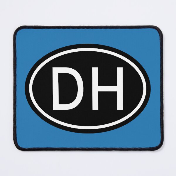 Item preview, DH Initials Monogram Oval White Letters designed and sold by Jeallan Designs.