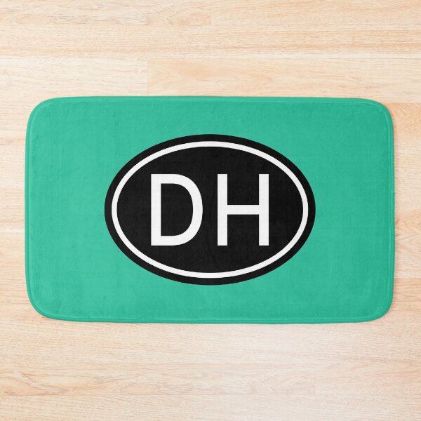 Item preview, DH Initials Monogram Oval White Letters designed and sold by Jeallan Designs.