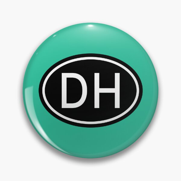 Item preview, DH Initials Monogram Oval White Letters designed and sold by Jeallan Designs.