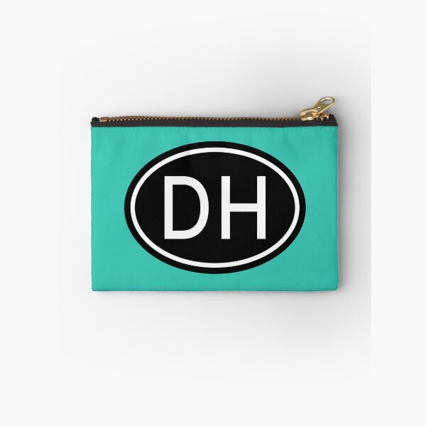Item preview, DH Initials Monogram Oval White Letters designed and sold by Jeallan Designs.