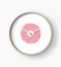 Strawberry donuts, delicious items just for you Clock