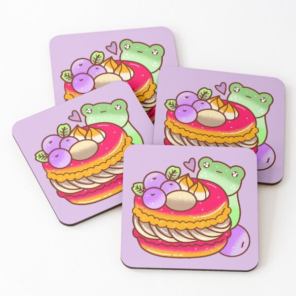 Item preview, Red cute kawaii macaron designed and sold by Quacktails.