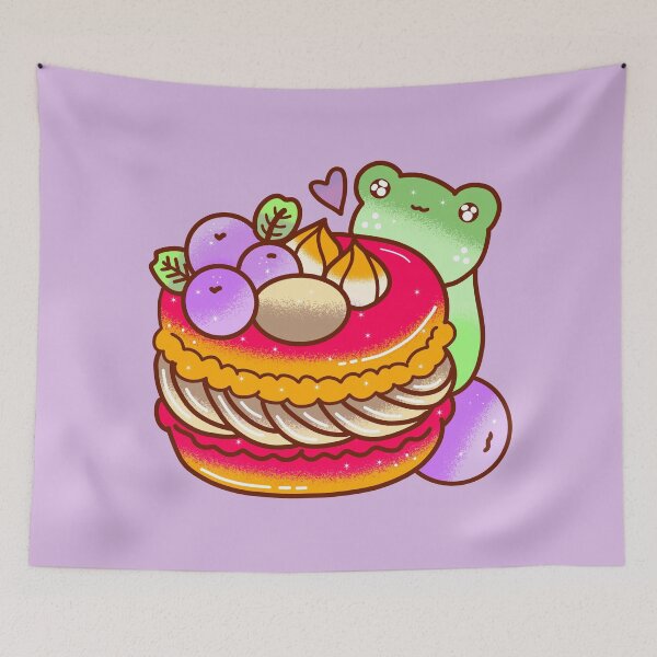 Item preview, Red cute kawaii macaron designed and sold by Quacktails.