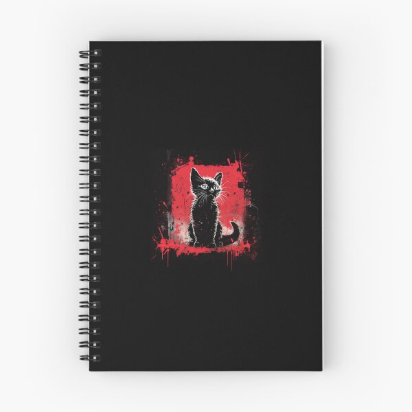 Item preview, Black cat in urban style, red background designed and sold by tinkattoo.