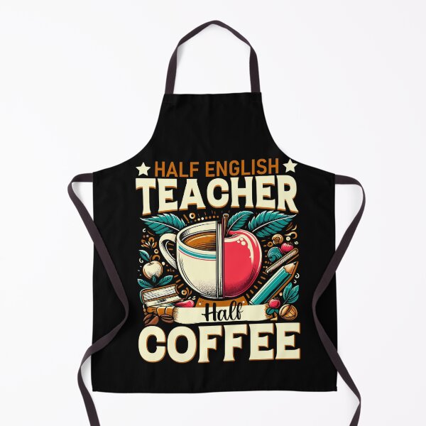 Item preview, Half English Teacher Half Coffee, Punctuation, Teacher Copywriter, Gift for Teacher, Funny Grammar, Literacy and Justice designed and sold by behindthefacts.