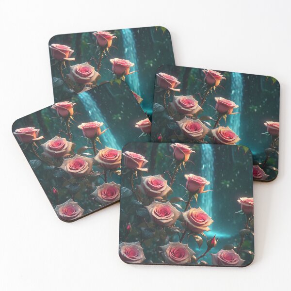 Artikelvorschau, Pink Roses by Waterfall entworfen und verkauft von SublimeMusings.