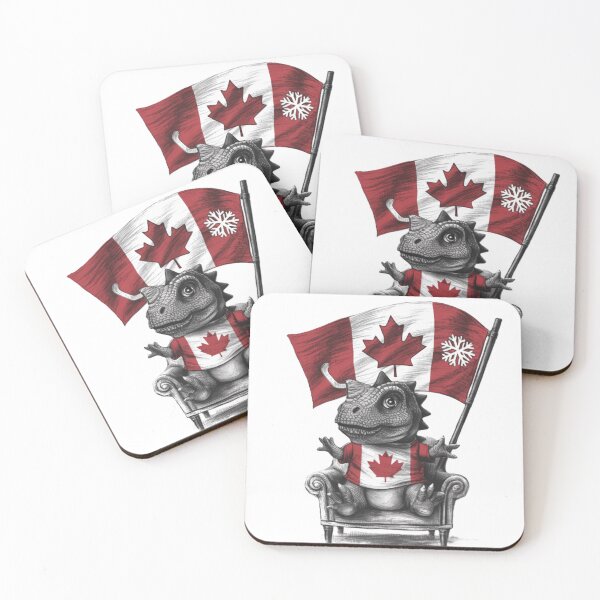 Item preview, Canada Flag Funny Red Dinosaur T-Shirt designed and sold by LahdilART.