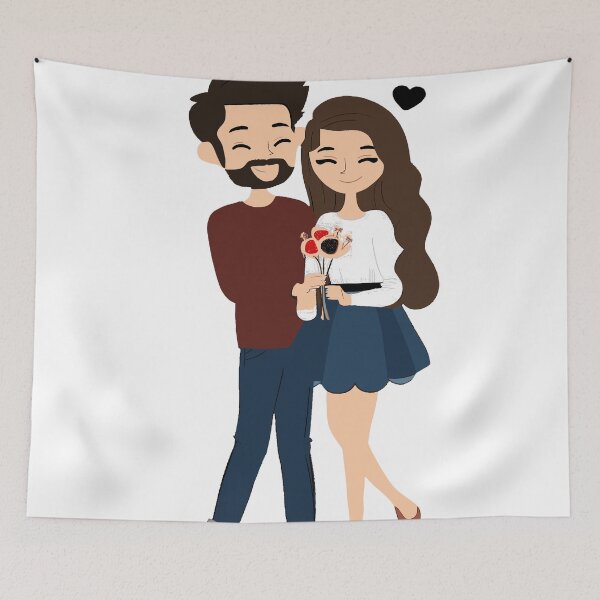 Item preview, Cute Couple designed and sold by HaxunLovesArt3295730.