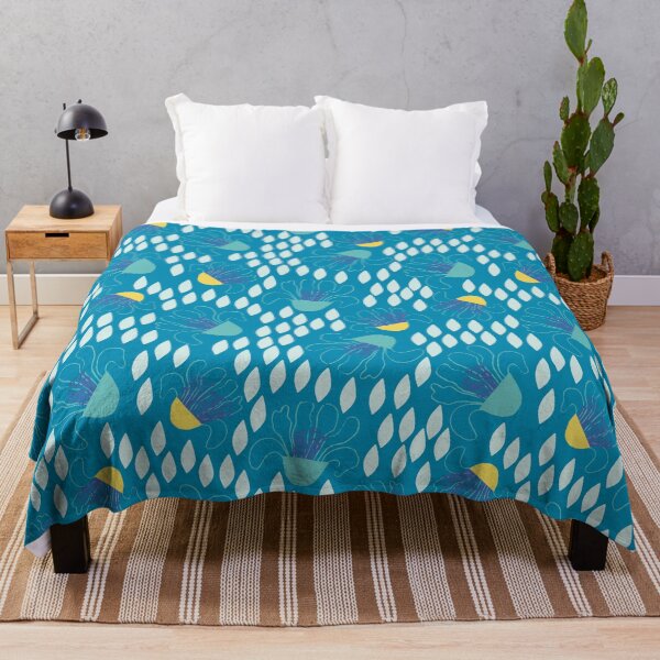 Item preview, Flower Foxtrot in Blue designed and sold by EmmaAndPaint.