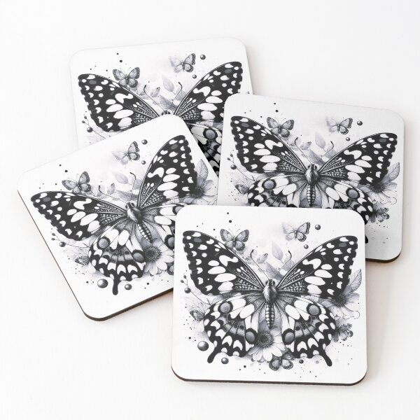 Item preview, Butterfly in Black and White designed and sold by ClickEstampa.