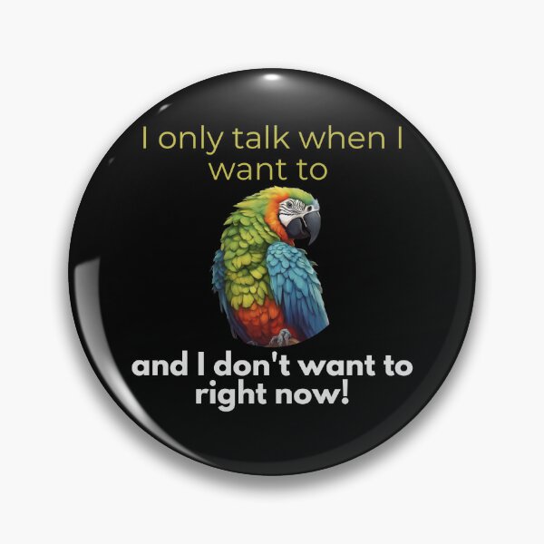 Item preview, Parrot speaks - funny bird motif designed and sold by KarakitAI.