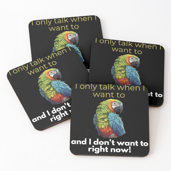 Item preview, Parrot speaks - funny bird motif designed and sold by KarakitAI.