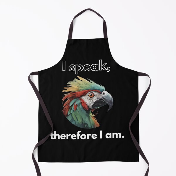 Item preview, I speak, therefore I am - clever parrot as a funny bird motif designed and sold by KarakitAI.