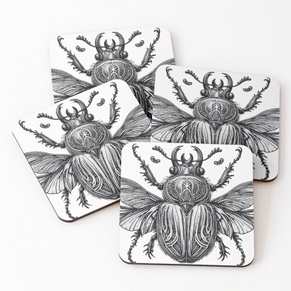 Item preview, Beetle in Black and White designed and sold by ClickEstampa.