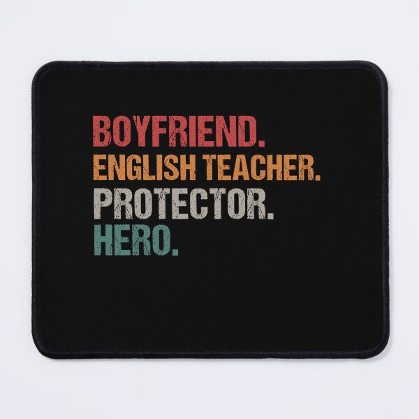 Item preview, Boyfriend English Teacher Protector Hero, Punctuation, Teacher Copywriter, Gift for Teacher, Funny Grammar, Literacy and Justice designed and sold by behindthefacts.