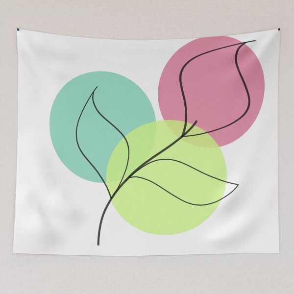 Item preview, Boho Vintage Retro Abstract Leaves Stylish Home Decor designed and sold by DesignYourWaystore.