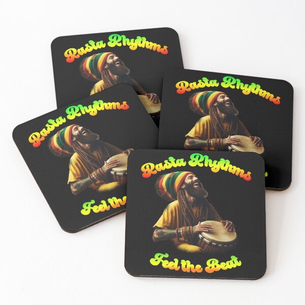 Item preview, Rasta Rhythms: Feel the Beat! T-shirt designed and sold by Grindcorer.