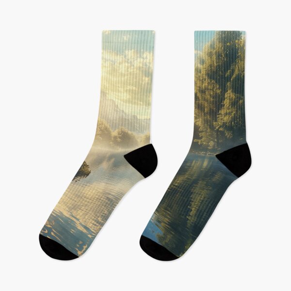 Item preview, Serene Morning Fishing Scene designed and sold by JedsOnline.