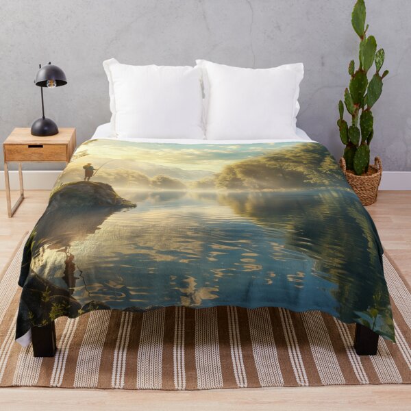 Item preview, Serene Morning Fishing Scene designed and sold by JedsOnline.