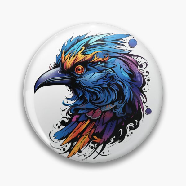 Item preview, The colorful raven designed and sold by tinkattoo.