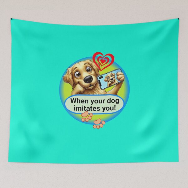 Item preview, Selfie-Loving Dog - Cute Imitating Canine Design designed and sold by SportyAndArtful.
