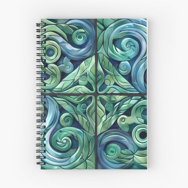 Item preview, New Zealand Māori Paua Pattern Koru Design 8 designed and sold by GrinGalore.
