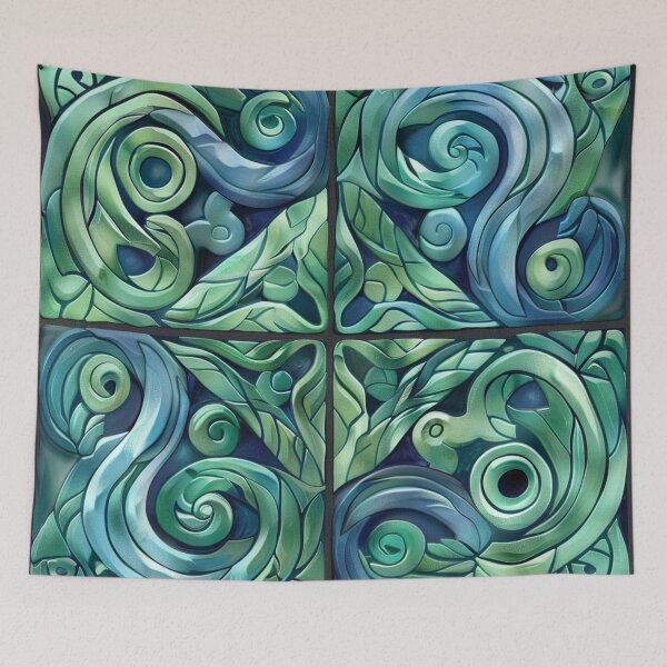 Item preview, New Zealand Māori Paua Pattern Koru Design 8 designed and sold by GrinGalore.