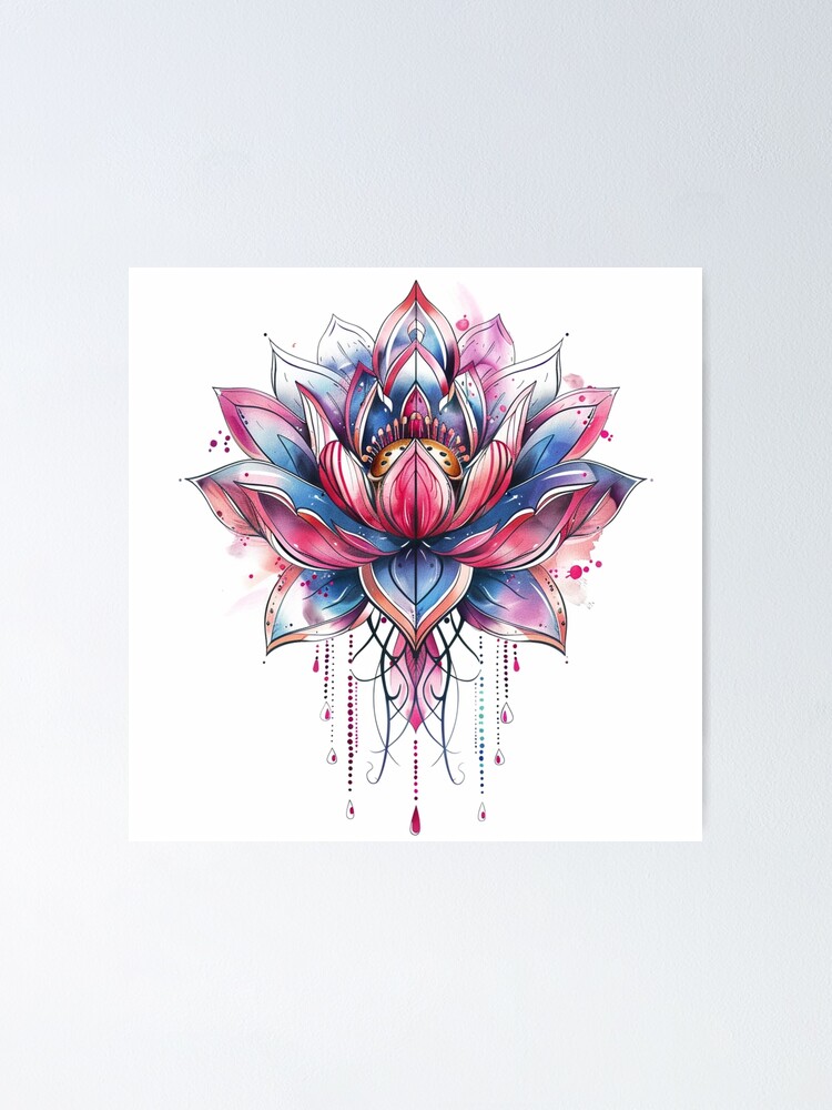 The colorful lotus flower - symbol of purity and beauty
