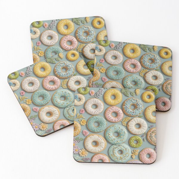 Item preview, Sweet Delights: Donuts and Floral Whimsy designed and sold by Lizetteh.