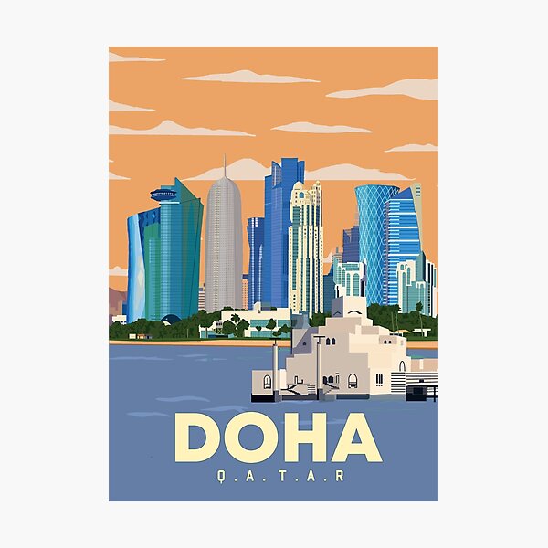 Item preview, skyline view of Doha designed and sold by skalihm.