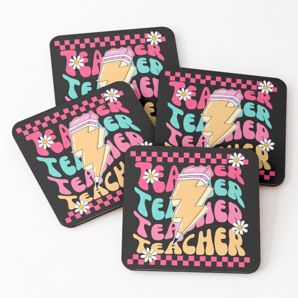 Item preview, Colorful Retro Teacher With Pencil Lightening Bolt designed and sold by AlienOccupation.