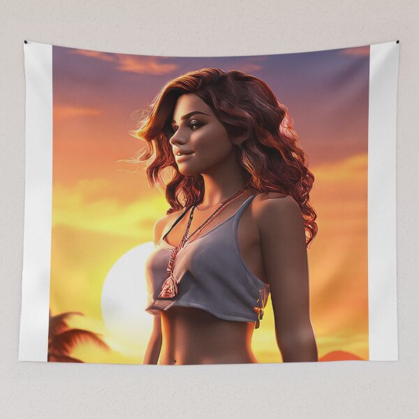 Item preview, Sunset Serenity with Beautiful Girl designed and sold by nipunab.