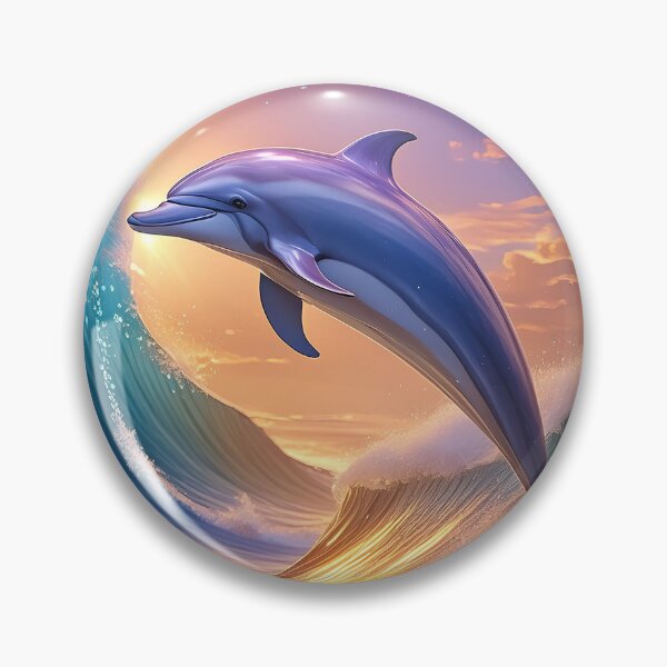 Item preview, Dolphine jumping over waves designed and sold by dwrightphoto.