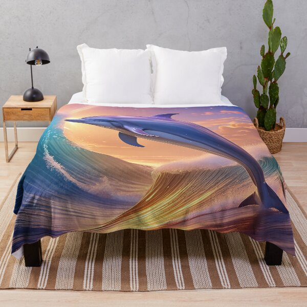 Item preview, Dolphine jumping over waves designed and sold by dwrightphoto.