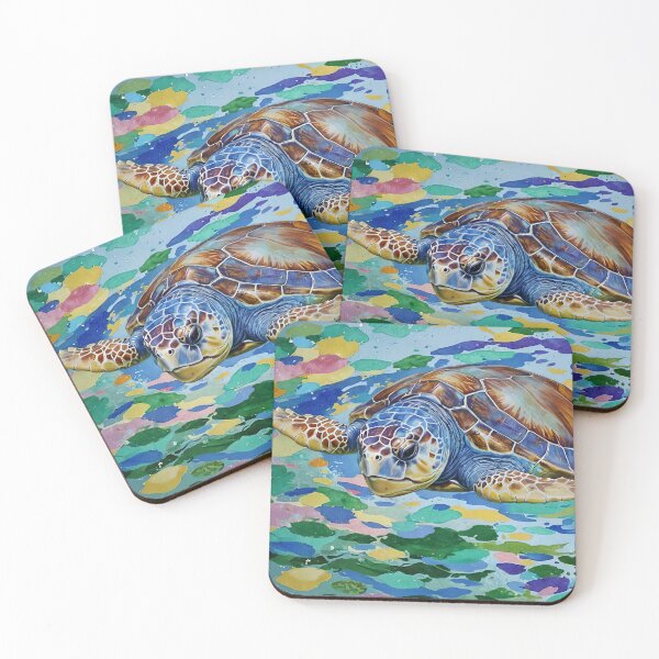 Item preview, Loggerhead Turtle Colorful Art designed and sold by taiche.
