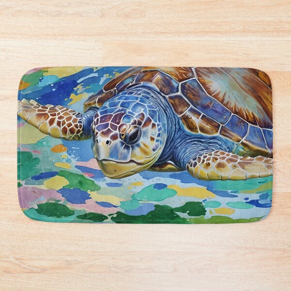 Item preview, Loggerhead Turtle Colorful Art designed and sold by taiche.